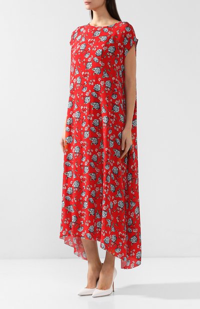 Платье с принтом VETEMENTS красного цвета по цене 68500 руб., арт. WSS195059, фото 3 Платье с принтом VETEMENTS, арт. WSS195059, фото 3
