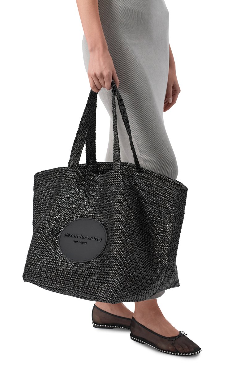 Женская сумка-тоут punch xl ALEXANDER WANG черного цвета, арт. 20225T82M | Фото 2 (Автоматизация ТО: Проставлено; Автоматизация состава: Проставлено; Материал: Экокожа; Размер: large)