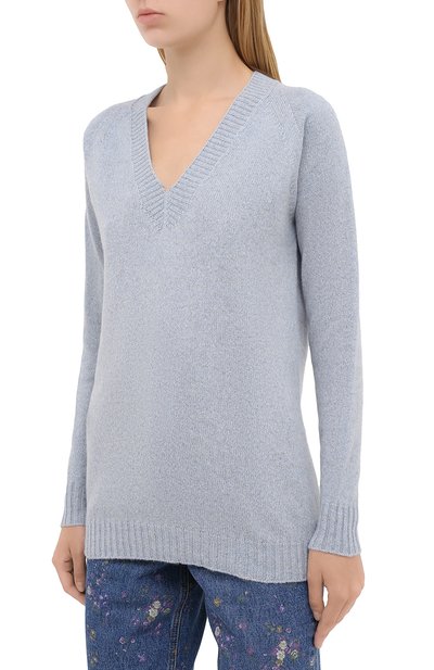 Пуловер из кашемира и шерсти PHILOSOPHY DI LORENZO SERAFINI голубого цвета по цене 45500 руб., арт. A0941/5703, фото 3 Пуловер из кашемира и шерсти PHILOSOPHY DI LORENZO SERAFINI, арт. A0941/5703, фото 3