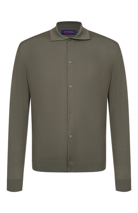 Рубашка из кашемира и шерсти Stefano Ricci W505506PAL/W26150 Хаки W505506PAL/W26150