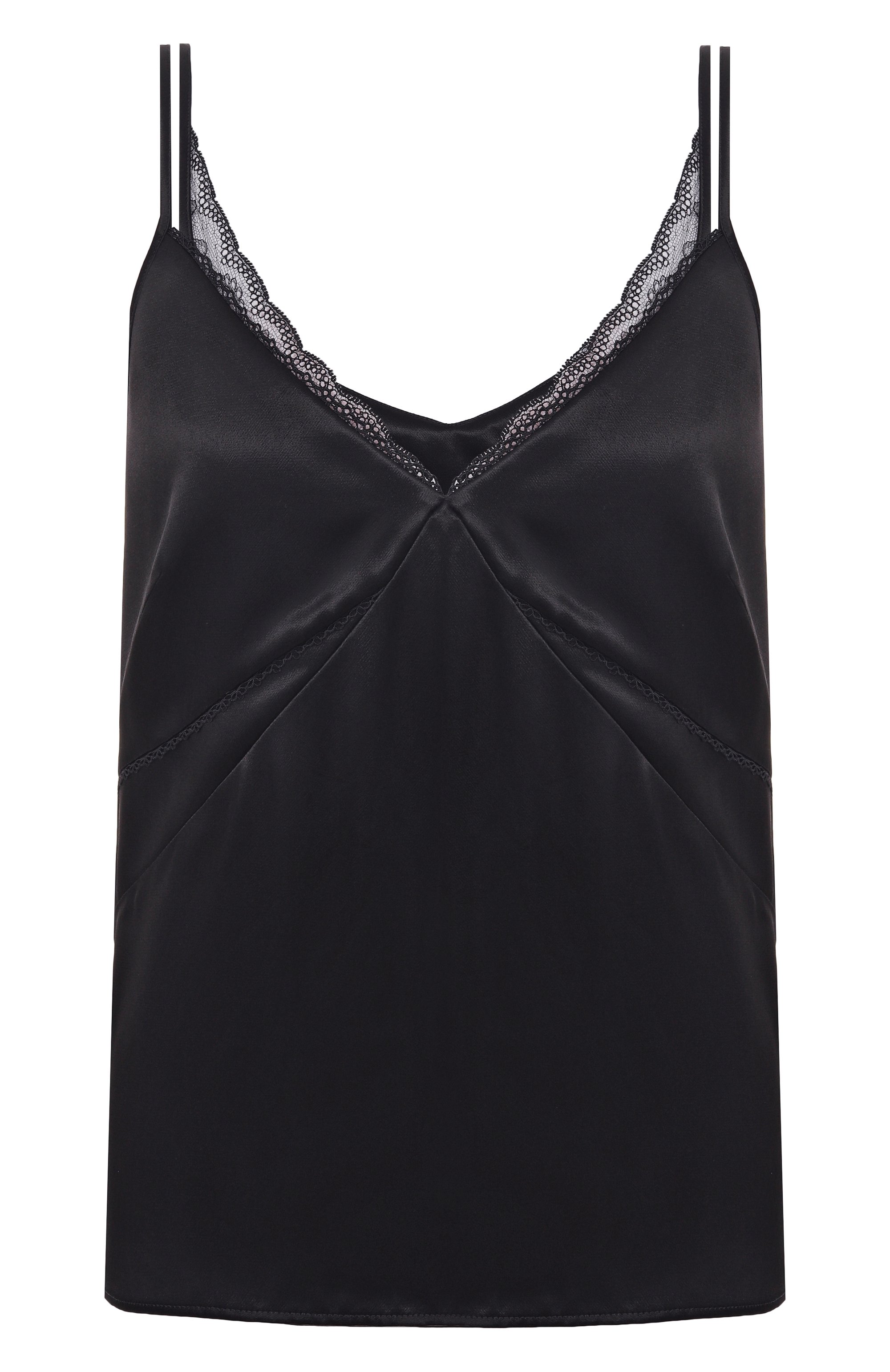 Атласный топ BOSS черного цвета по цене 21550 руб., арт. 50546597, фото 1 Атласный топ BOSS, арт. 50546597, фото 1