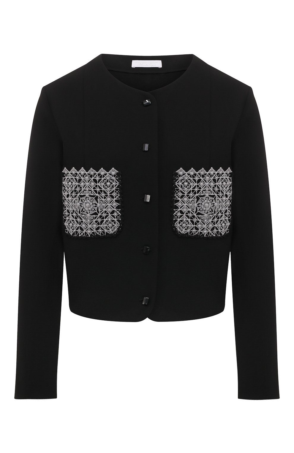 Блузка ALEXANDRA GEORGIEVA BY KRESTETSKAYA STROCHKA черного цвета по цене 78000 руб., арт. PV2-020ch23, фото 1 Блузка ALEXANDRA GEORGIEVA BY KRESTETSKAYA STROCHKA, арт. PV2-020ch23, фото 1