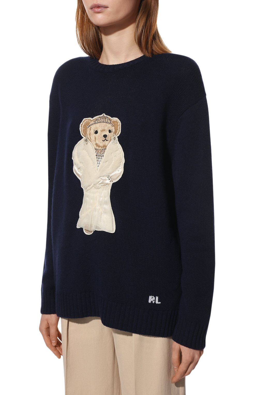 Кашемировый пуловер RALPH LAUREN синего цвета по цене 215500 руб., арт. 290867890001/CG, фото 3 Кашемировый пуловер RALPH LAUREN, арт. 290867890001/CG, фото 3