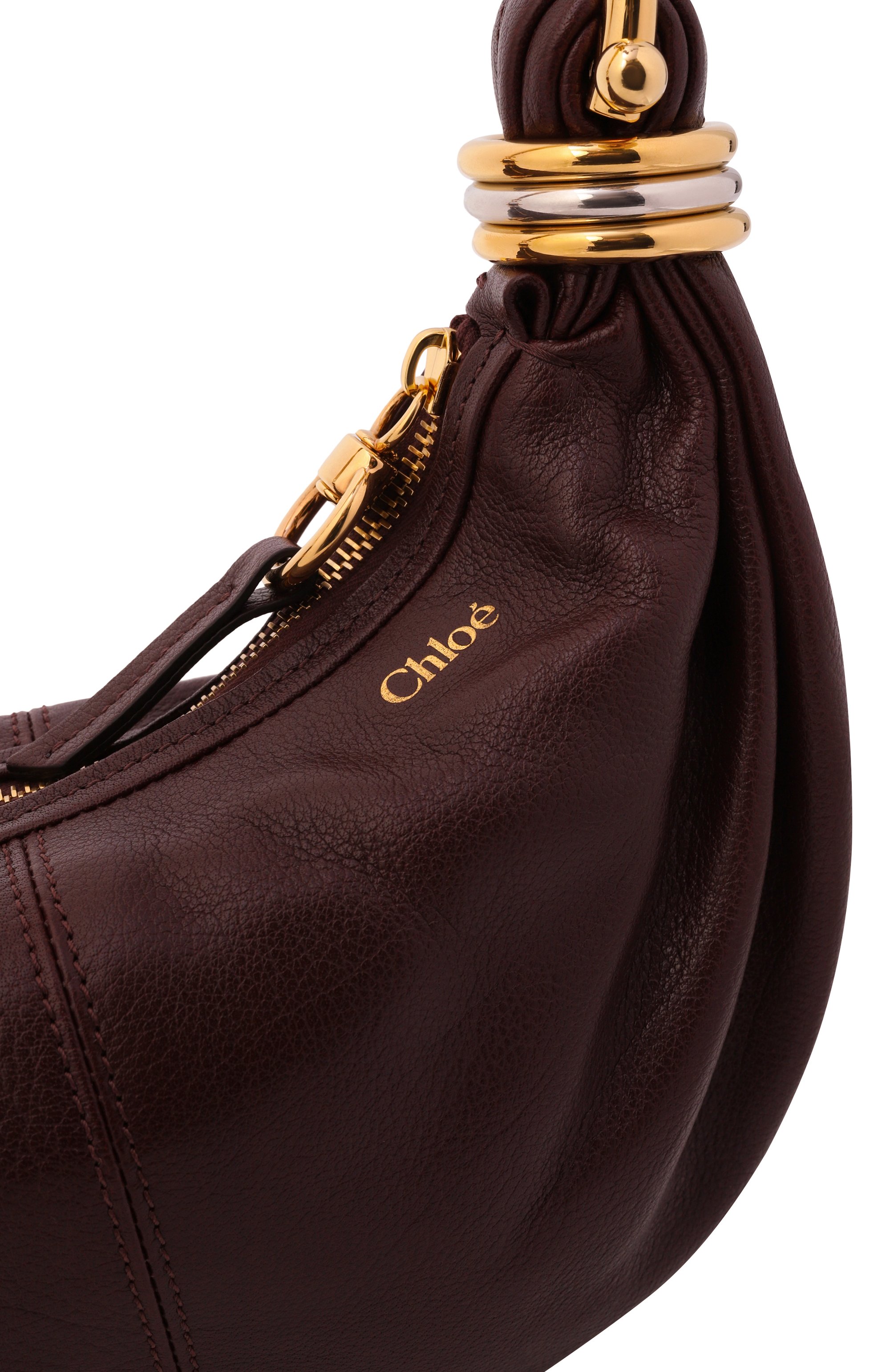 Сумка bracelet mini CHLOÉ бордового цвета по цене 329000 руб., арт. CH26SS626037, фото 6 Сумка bracelet mini CHLOÉ, арт. CH26SS626037, фото 6