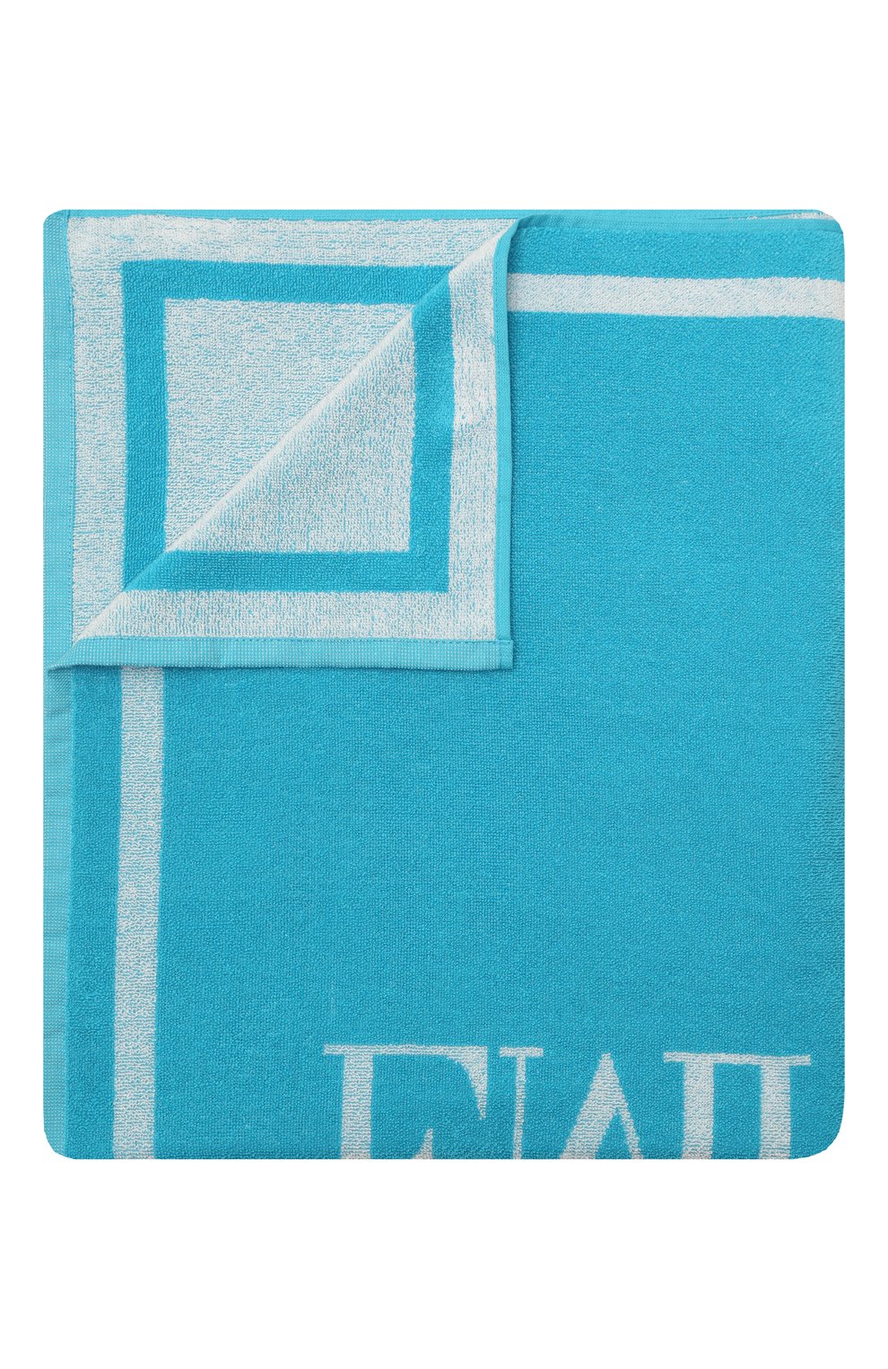 Хлопковое полотенце EMPORIO ARMANI голубого цвета по цене 7915 руб., арт. 231772/3R451, фото 1 Хлопковое полотенце EMPORIO ARMANI, арт. 231772/3R451, фото 1