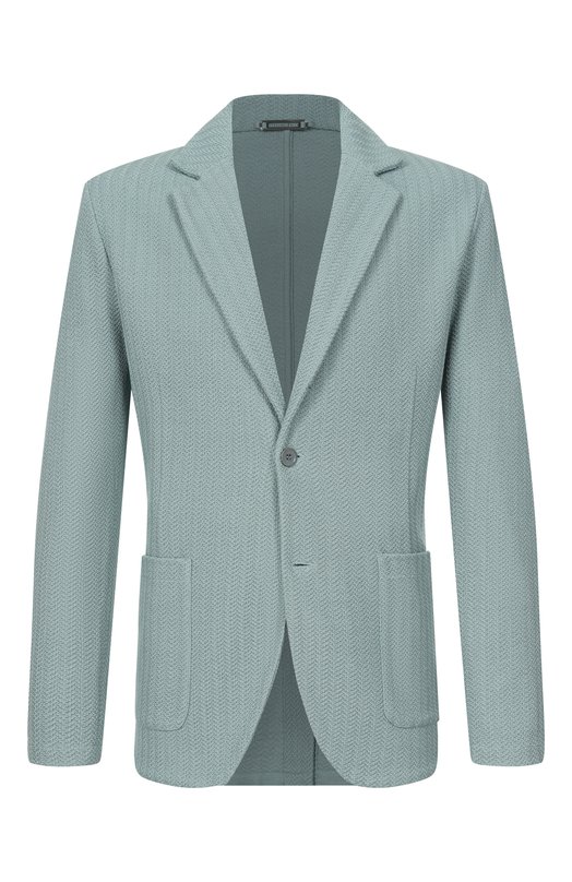 Пиджак из шелка и хлопка Stefano Ricci K616442J02/F26111_003 Голубой K616442J02/F26111_003