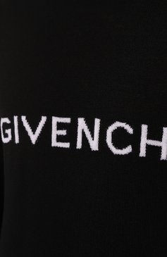 Мужской шерстяной джемпер GIVENCHY черного цвета, арт. BM90N64YER | Фото 5 (Мужское Кросс-КТ: Джемперы; Материал внешний: Шерсть; Рукава: Длинные; Длина (для топов): Стандартные; Принт: С принтом; Материал сплава: Проставлено; Драгоценные камни: Проставле�но; Вырез: Круглый; Стили: Кэжуэл)