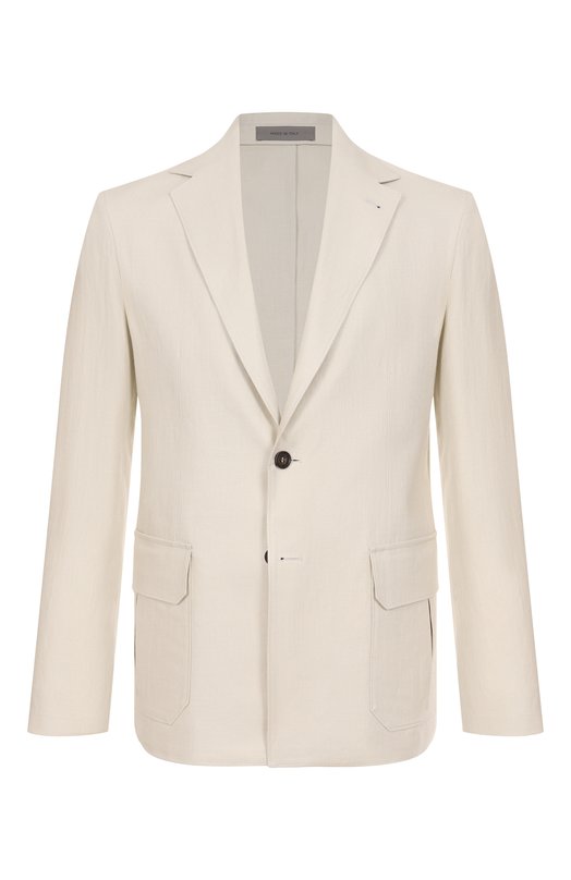 Льняной пиджак Corneliani 25X591-2514108 Кремовый 25X591-2514108