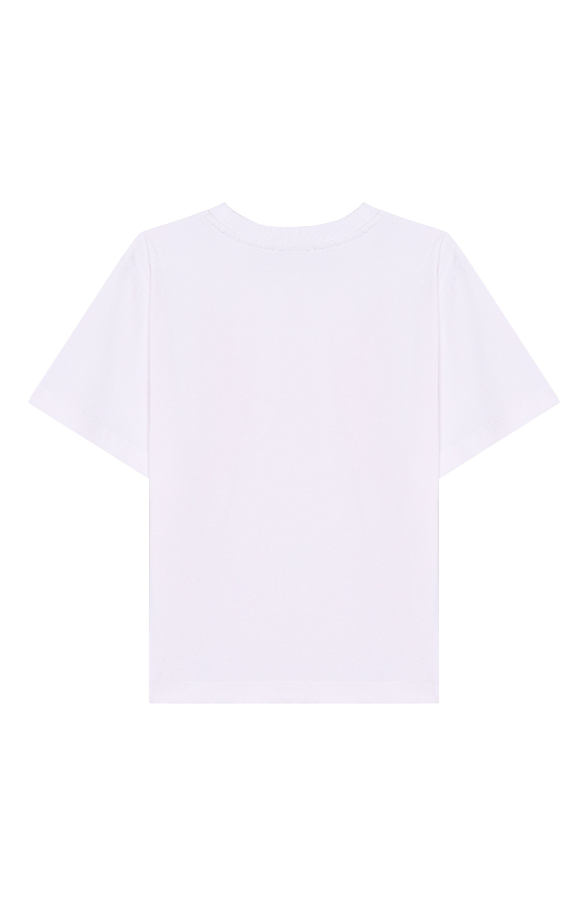 Хлопковая футболка MOSCHINO белого цвета по цене 8995 руб., арт. HDM076/LBA00_001, фото 2 Хлопковая футболка MOSCHINO, арт. HDM076/LBA00_001, фото 2