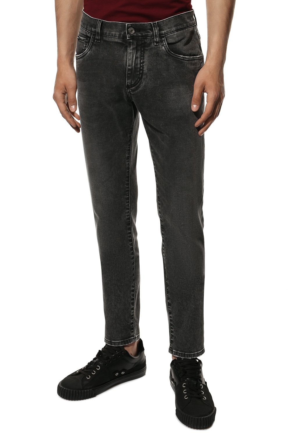 Джинсы slim DOLCE & GABBANA темно-серого цвета по цене 57450 руб., арт. GY07CD/G8C07, фото 3 Джинсы slim DOLCE & GABBANA, арт. GY07CD/G8C07, фото 3