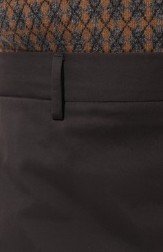 Мужские хлопковые брюки ZEGNA темно-серого цвета, арт. E8I03/TR14 | Фото 5 (Материал внешний: Хлопок; Длина (брюки, джинсы): Стандартные; Случай: Повседневный; Стили: Кэжуэл)