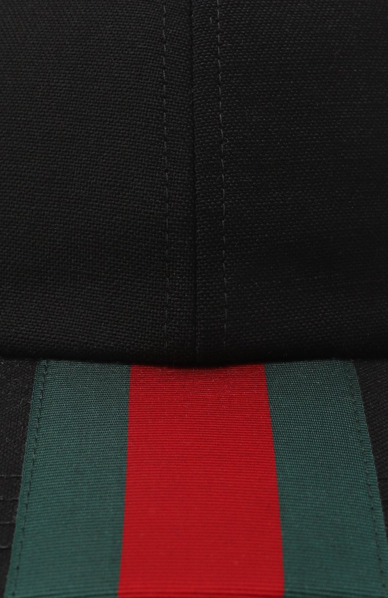 Мужская шерстяная бейсболка GUCCI черного цвета, арт. 797225/4HBBS | Фото 4 (Материал: Текстиль, Шерсть; Нос: Не проставлено)