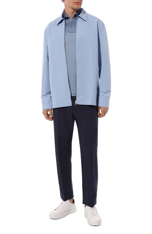 Льняные брюки Zegna UDI32A7/TT11 Синий  UDI32A7/TT11 Фото 2