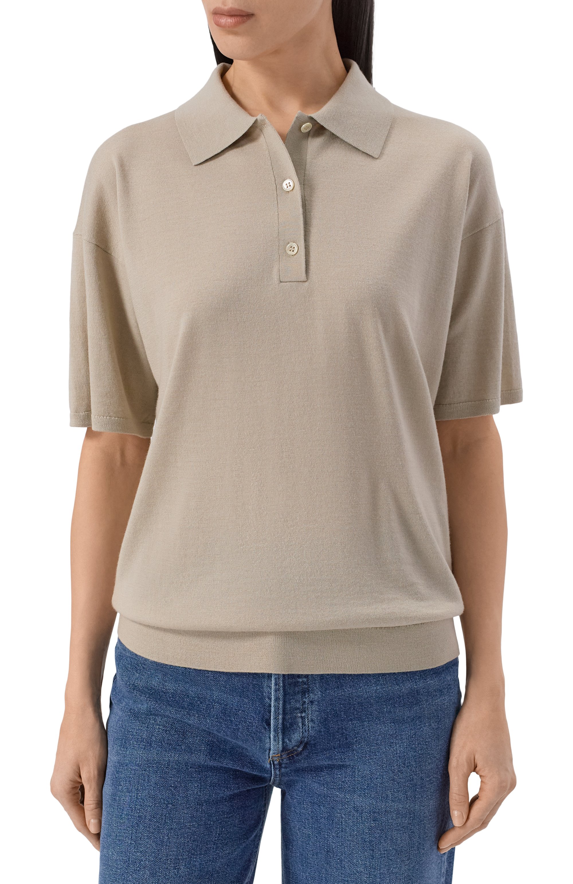 Поло из шерсти и шелка 12 STOREEZ, арт. 137330, фото 3