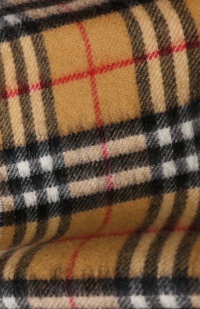 Кашемировый шарф в клетку с бахромой BURBERRY, арт. 4058370, фото 2