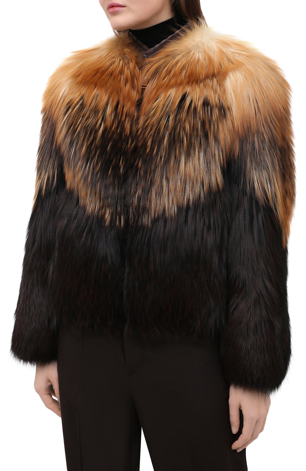 Шуба из лисы TOM FORD коричневого цвета по цене 2460000 руб., арт. CPF33A/T80382, фото 3 Шуба из лисы TOM FORD, арт. CPF33A/T80382, фото 3