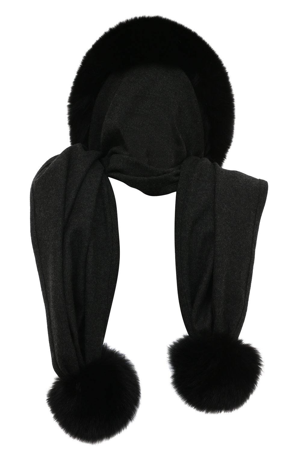 Капюшон с отделкой из меха песца VICTORIA KUSENKOVA, арт. 199305080548, фото 3