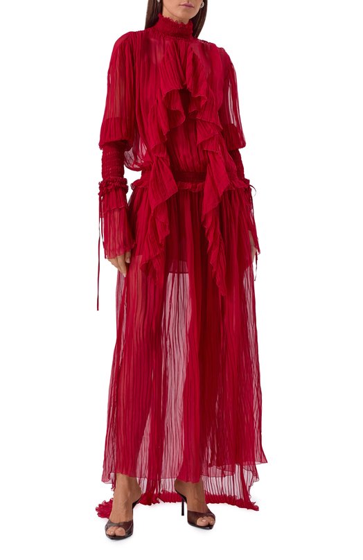 Шелковое платье Blumarine 4A327A Красный  4A327A Фото 2