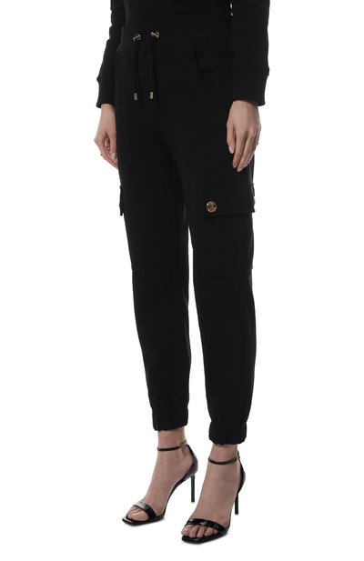 Хлопковые джоггеры BALMAIN черного цвета по цене 94750 руб., арт. XF10B055/JB13, фото 3 Хлопковые джоггеры BALMAIN, арт. XF10B055/JB13, фото 3