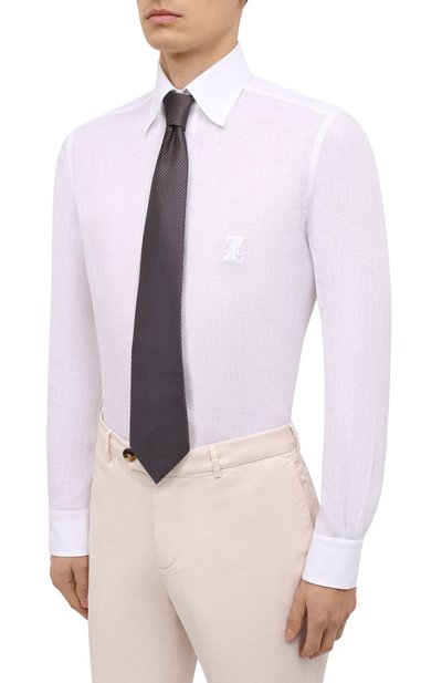 Льняная сорочка ZILLI белого цвета по цене 79950 руб., арт. MFV-13091-338562/0007, фото 4 Льняная сорочка ZILLI, арт. MFV-13091-338562/0007, фото 4