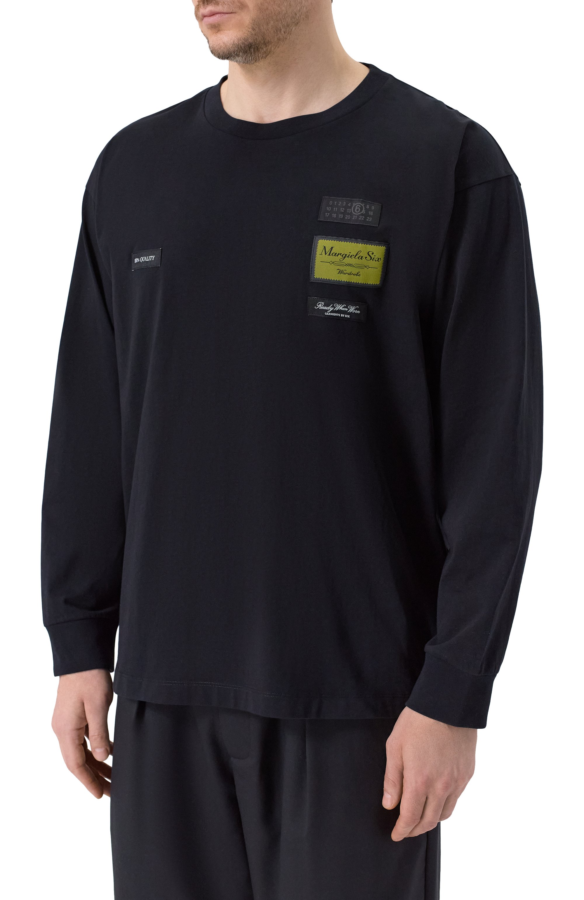 Хлопковый лонгслив MM6, арт. SH0NH0023/M20170, фото 3