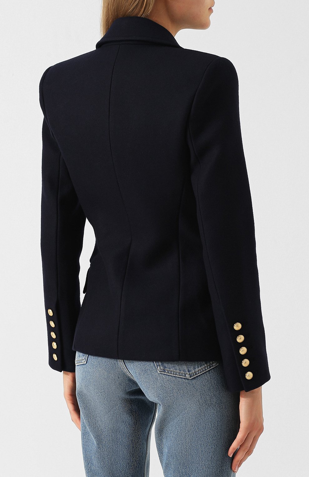Двубортный жакет из смеси шерсти и кашемира BALMAIN, арт. 142430/W006, фото 4