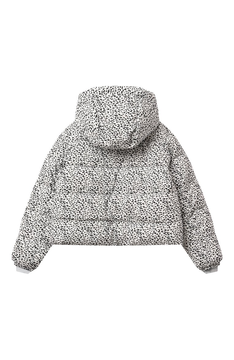 Детская утепленная куртка POIVRE BLANC черно-белого цвета, арт. W24-1200-JRGL | Фото 2 (Драгоценные камни: Проставлено; Рукава: Длинные; Материал сплава: Проставлено; Кросс-КТ: Зима, Утепленные; Материал внешний: Синтетический материал; Ростовка одежда: 12 лет | 152 см, 8 лет | 128 см, 16 лет | 164 см, 10 - 11 лет | 140 - 146см)