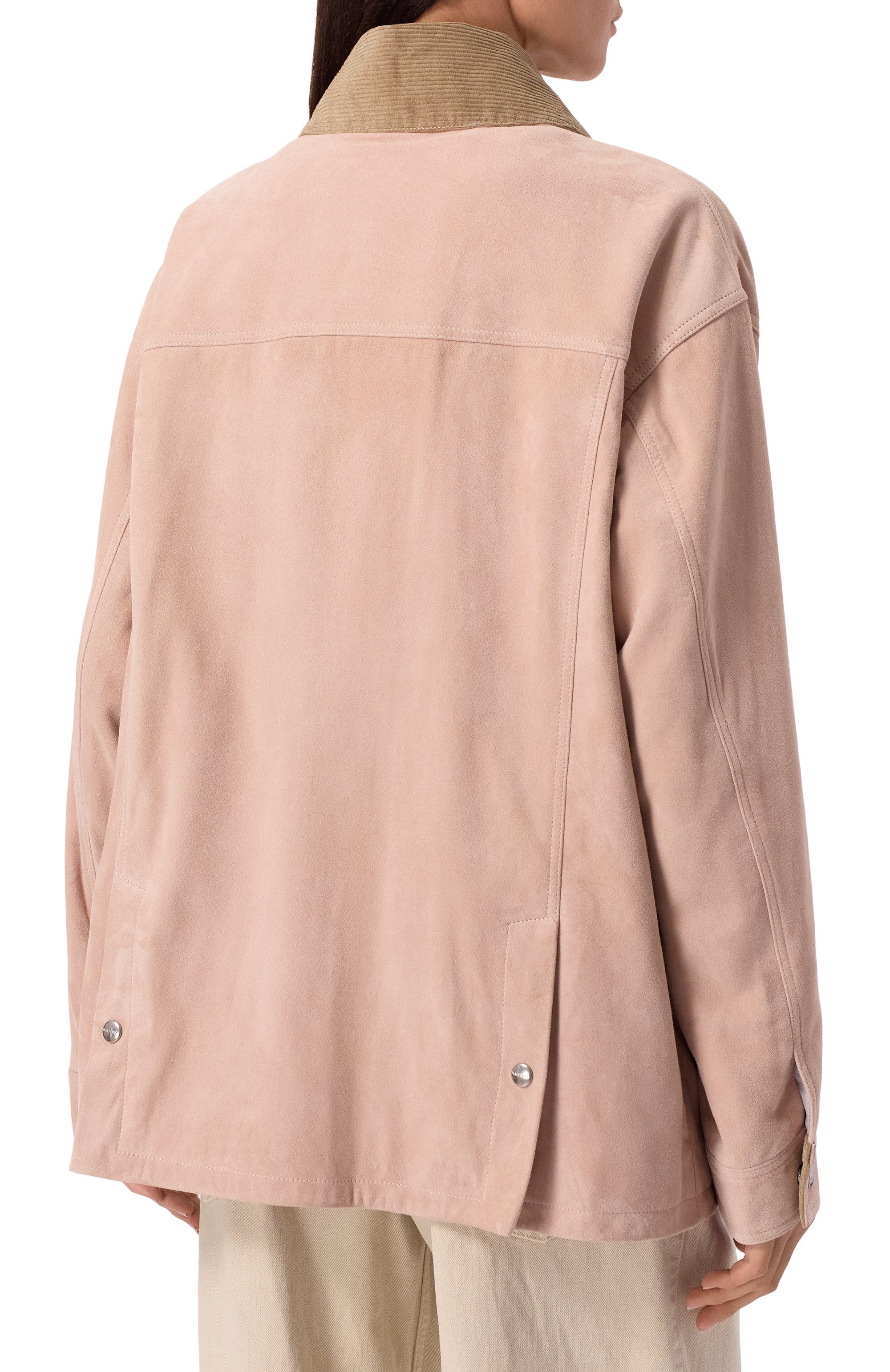 Замшевая куртка HALFBOY розового цвета по цене 209500 руб., арт. HS251WL017, фото 4 Замшевая куртка HALFBOY, арт. HS251WL017, фото 4