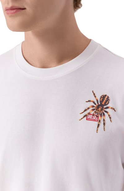 Хлопковая футболка DIESEL, арт. A19662/0QIAM, фото 5