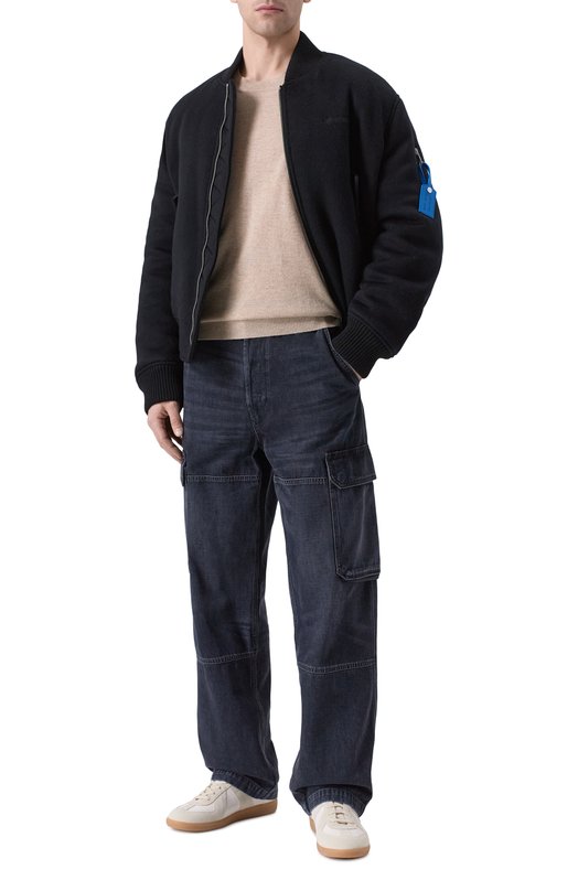 Кашемировый джемпер Off-White 0MHE200F25KNI001 Бежевый  0MHE200F25KNI001 Фото 2