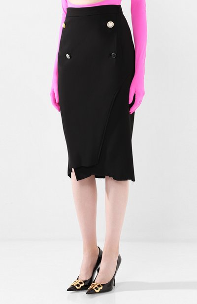 Юбка из смеси вискозы и шерсти VETEMENTS, арт. WAH20SK400/BLACK, фото 3