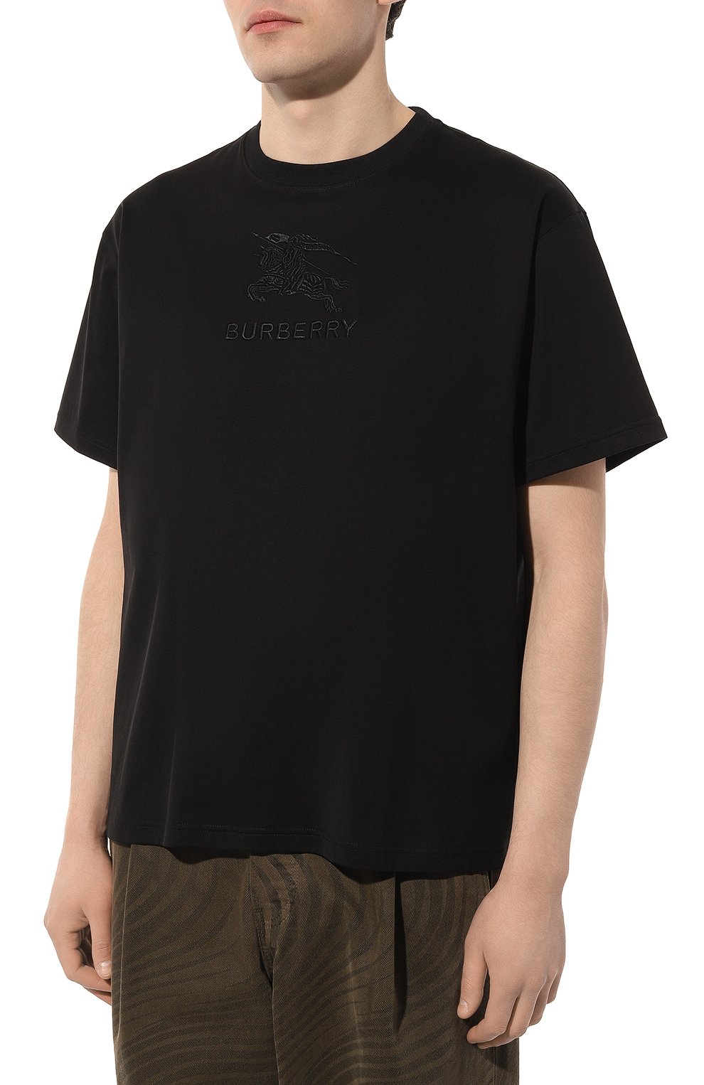Хлопковая футболка BURBERRY, арт. 8072750, фото 3