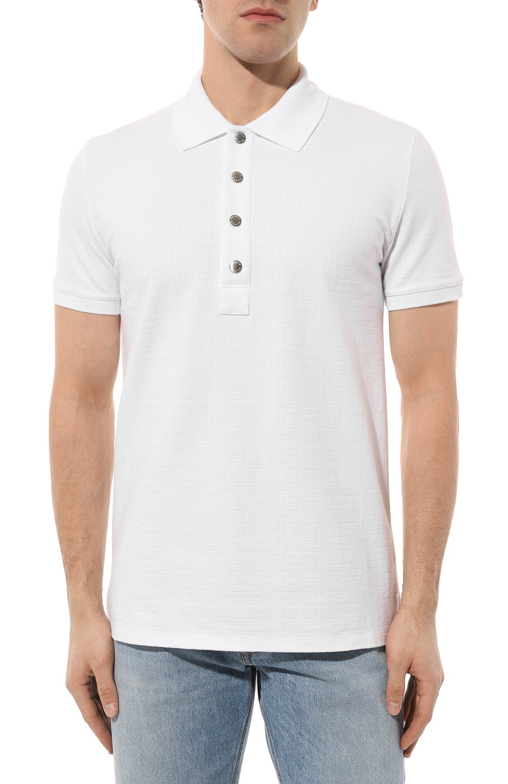 Хлопковое поло BALMAIN, арт. CH1GB000/JB82, фото 3