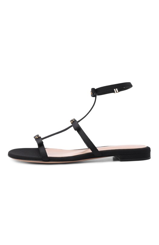 Текстильные сандалии Malou Gianvito Rossi G32749.05RIC.GRTNER0 Чёрный  G32749.05RIC.GRTNER0 Фото 4