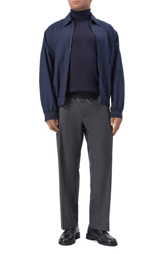 Водолазка из кашемира и шелка Brunello Cucinelli M2300103 Синий  M2300103 Фото 2