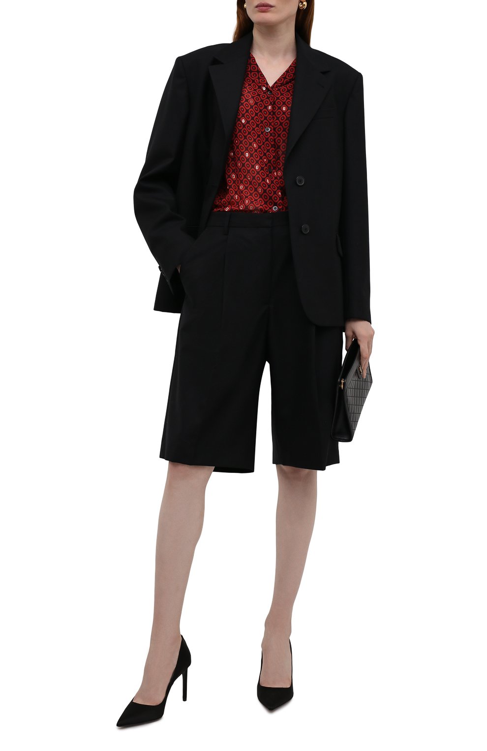 Шерстяные шорты DRIES VAN NOTEN черного цвета по цене 48100 руб., арт. 212-030974-3183, фото 2 Шерстяные шорты DRIES VAN NOTEN, арт. 212-030974-3183, фото 2