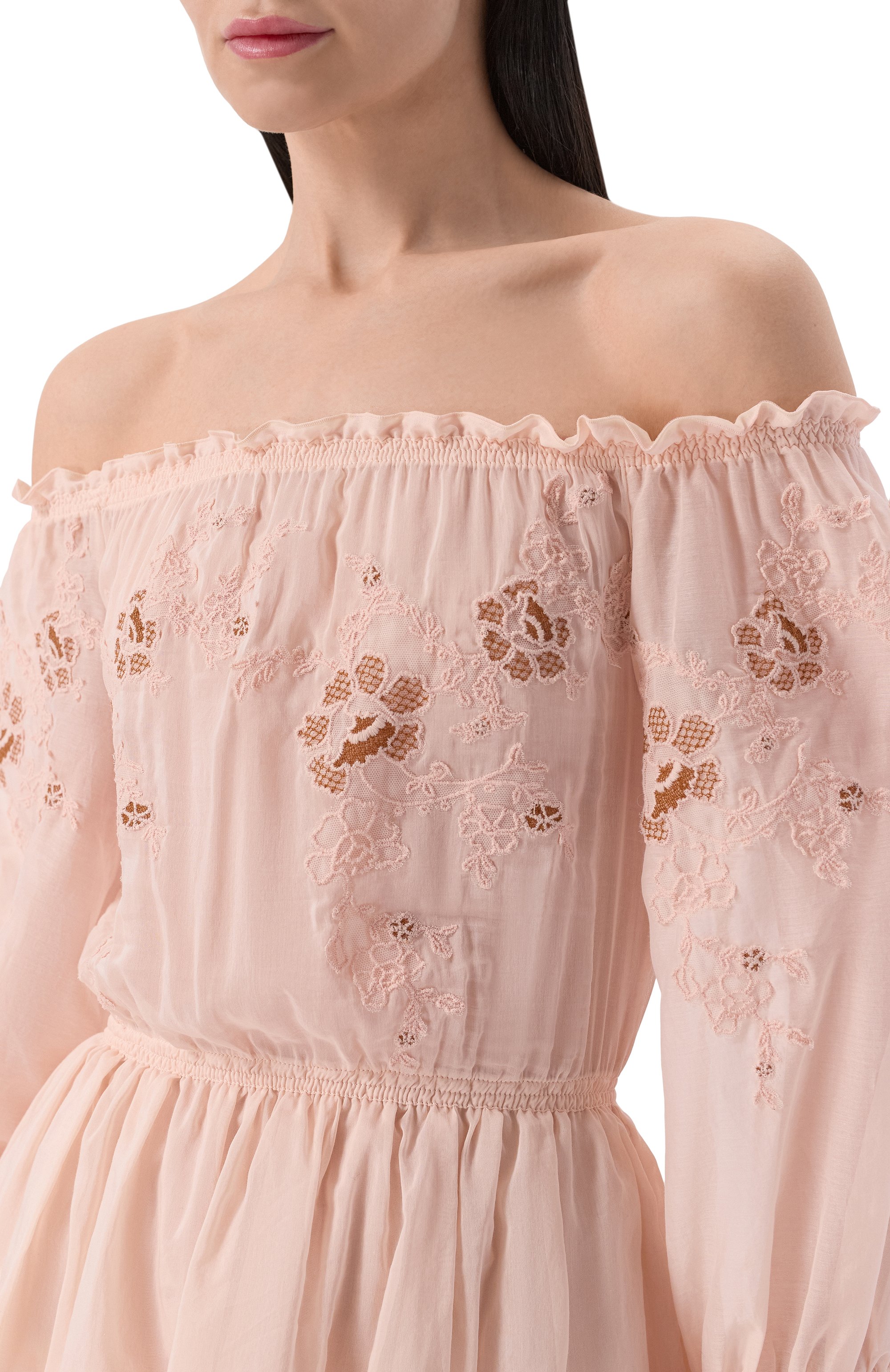 Платье из хлопка и шелка ERMANNO SCERVINO, арт. D484Q621XYR, фото 4