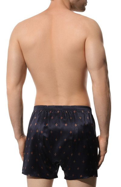 Шелковые боксеры DEREK ROSE темно-синего цвета по цене 23200 руб., арт. 6030, фото 3 Шелковые боксеры DEREK ROSE, арт. 6030, фото 3