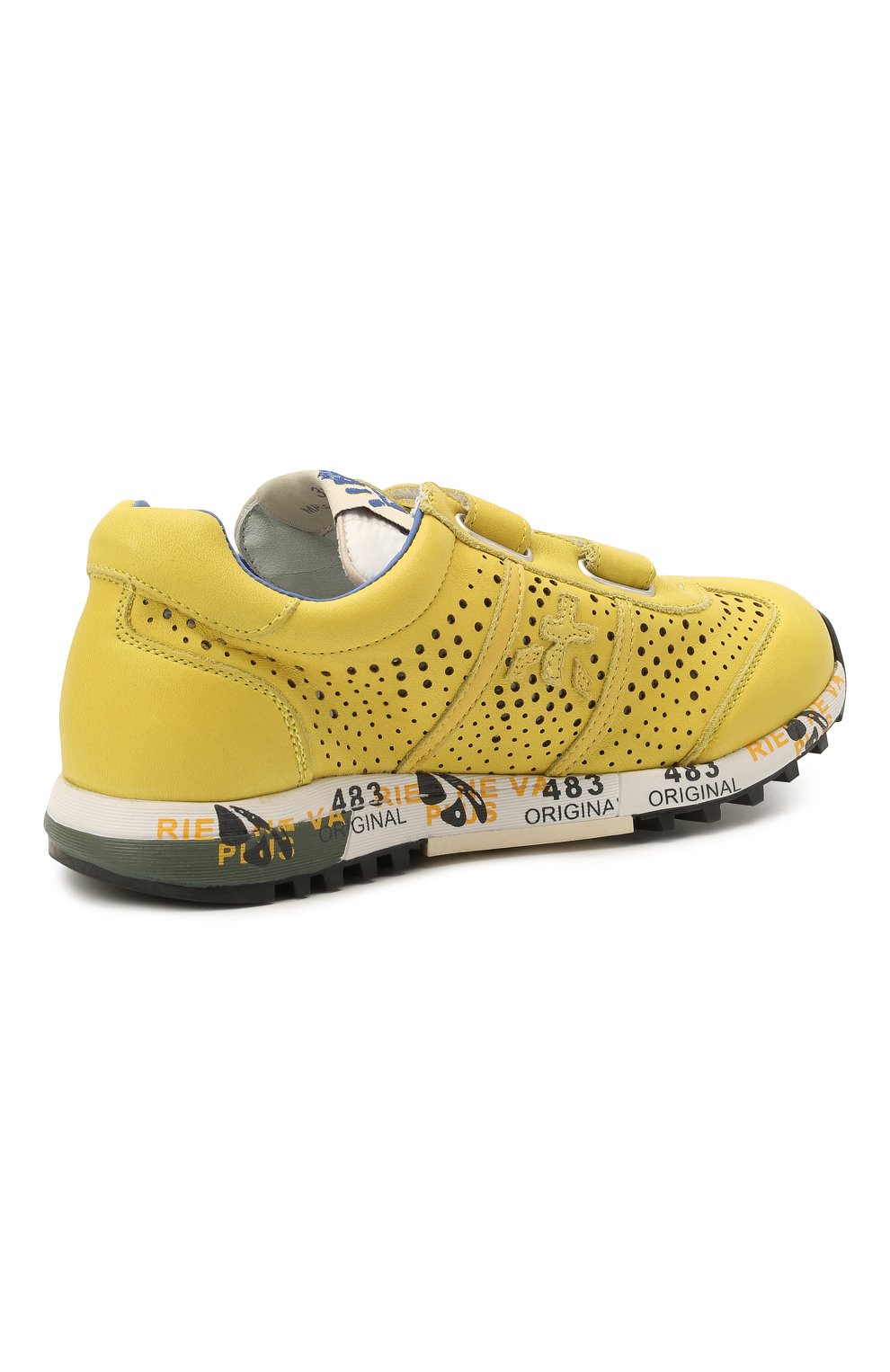 Кожаные кроссовки PREMIATA WILL BE желтого цвета по цене 19950 руб., арт. LUCY V/12-21432/CHILD, фото 3 Кожаные кроссовки PREMIATA WILL BE, арт. LUCY V/12-21432/CHILD, фото 3