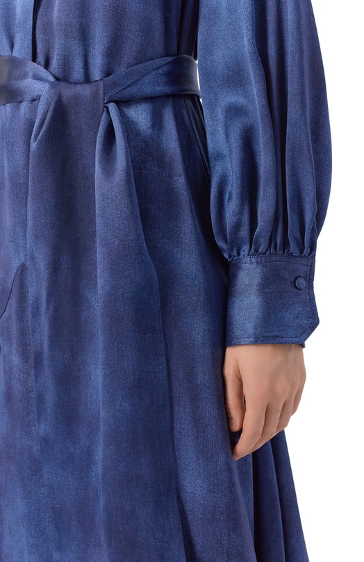 Шелковое платье Kiton D51327K0873G02 Синий  D51327K0873G02 Фото 4