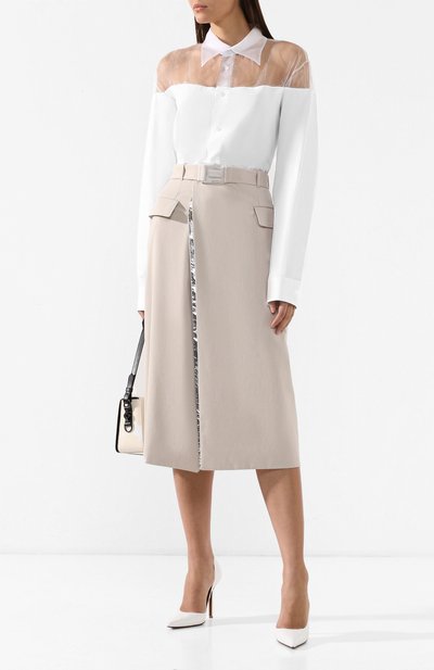 Хлопковая рубашка MAISON MARGIELA белого цвета по цене 66850 руб., арт. S51DL0270/S44720, фото 2 Хлопковая рубашка MAISON MARGIELA, арт. S51DL0270/S44720, фото 2