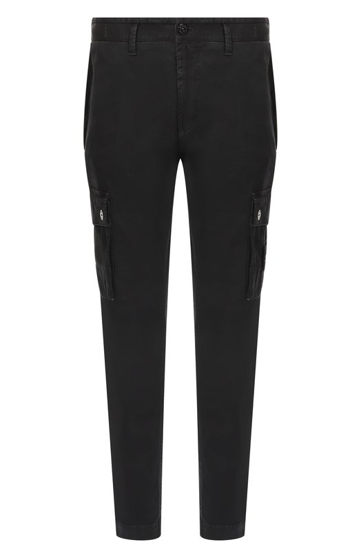Хлопковые брюки-карго Stone Island K2S153100034/S00L1 Чёрный K2S153100034/S00L1