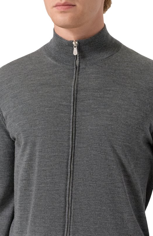 Кардиган из шерсти и кашемира Brunello Cucinelli M2400106 Серый  M2400106 Фото 5