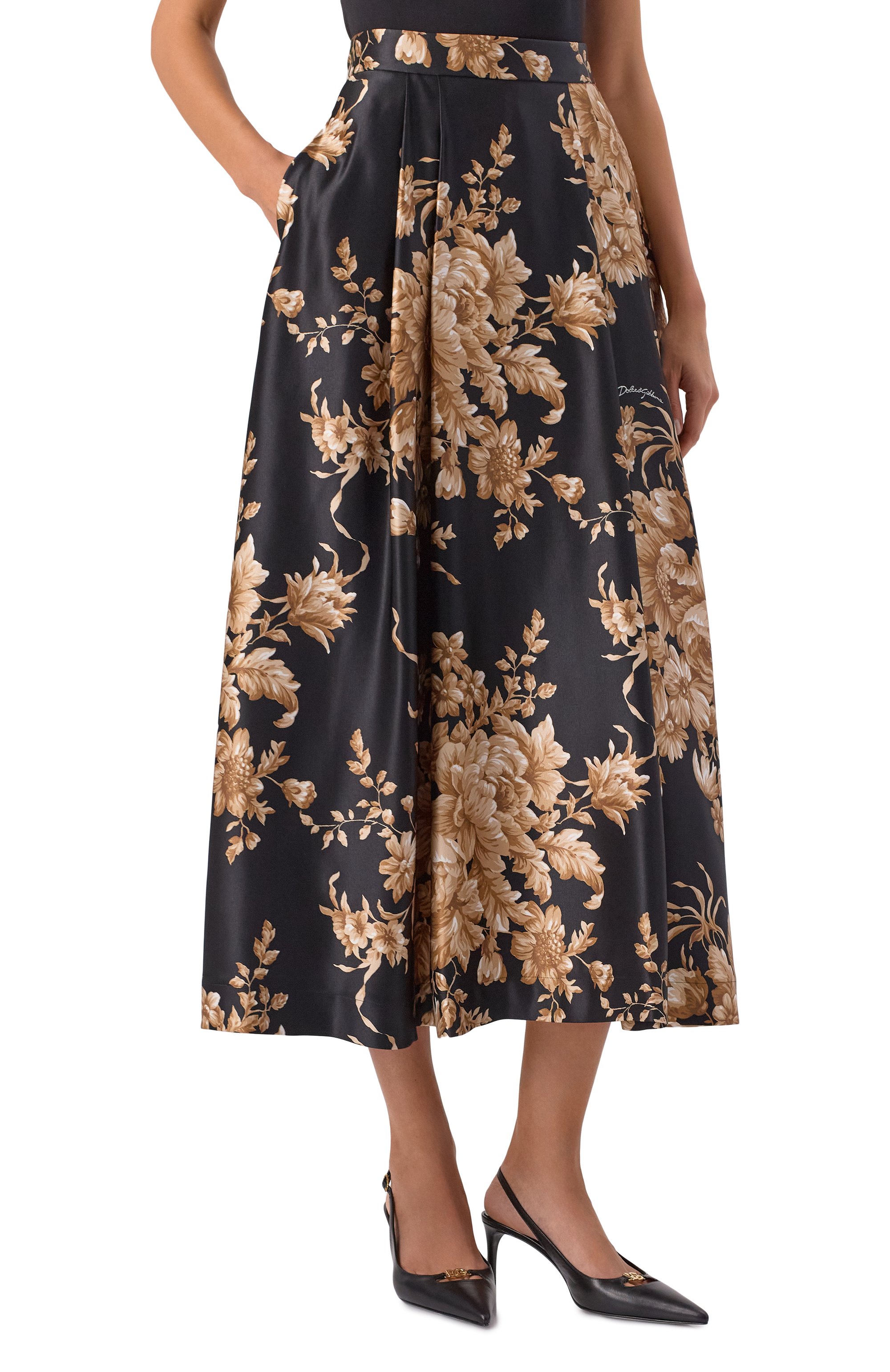 Шелковая юбка DOLCE & GABBANA, арт. F4C6VT/IS1ZU, фото 3