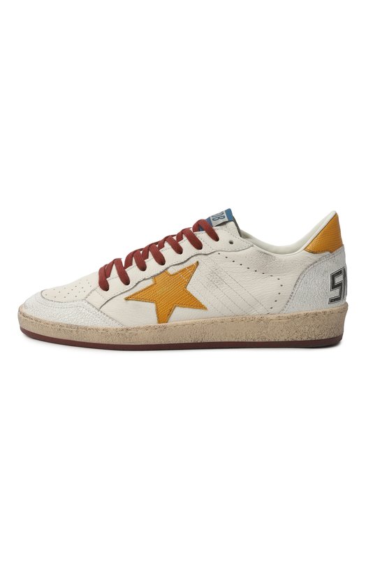 Кожаные кеды Ball Star  Golden Goose Deluxe Brand GMF00117.F007352 Белый  GMF00117.F007352 Фото 4