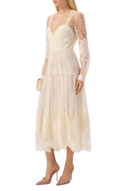 Платье ELIE SAAB кремового цвета по цене 536500 руб., арт. D0860NF25/TU017, фото 2 Платье ELIE SAAB, арт. D0860NF25/TU017, фото 2