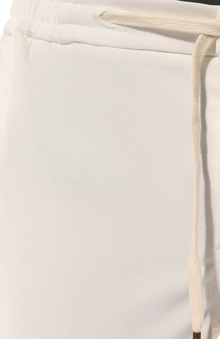 Мужские брюки SARTORIO кремвого цвета, арт. SPJ012SJ689803 | Фото 5 (Случай: Повседневный; Материал внешний: Синтетический материал, Хлопок; Материал сплава: Проставлено; Драгоценные камни: Проставлено; Длина (брюки, джинсы): Укороченные; Стили: Кэжуэл)