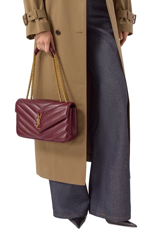 Сумка Loulou medium Saint Laurent 801439/AAEAX Бордовый  801439/AAEAX Фото 2