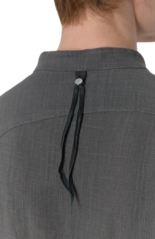 Рубашка из вискозы и льна 139Dec ST447-GRE Зелёный  ST447-GRE Фото 5