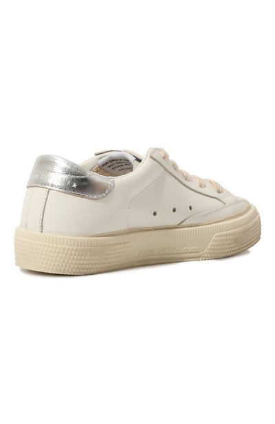 Кожаные кеды may GOLDEN GOOSE DELUXE BRAND белого цвета по цене 23400 руб., арт. GYF00112.F004813, фото 3 Кожаные кеды may GOLDEN GOOSE DELUXE BRAND, арт. GYF00112.F004813, фото 3